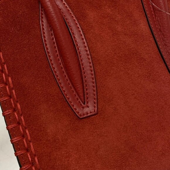 CHRISTIAN LOUBOUTIN Paloma S Mini - Red Leather Suede Handbag 616-042325 - Picture 8 of 15
